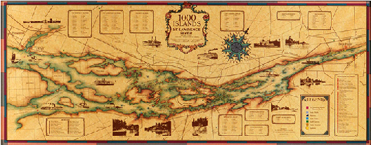 Athentic 1000 Islands Map